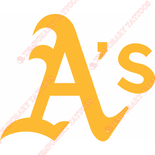 Oakland Athletics Customize Temporary Tattoos Stickers NO.1802